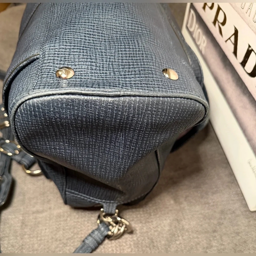 Coach Mia Textured Navy Leather Harper Satchel No. E1069-15744 - Picture 8 of 13